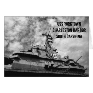 USS Yorktown Charleston SC Battelship Card