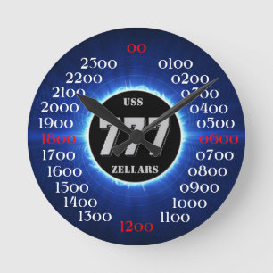 USS Zellars (DD-777) Round Clock