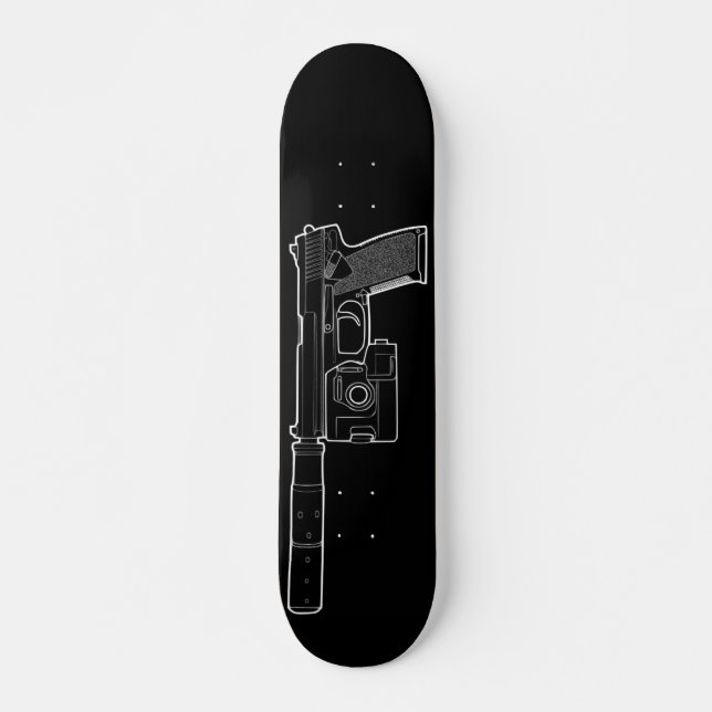 USSOCOM MARK 23 Black Skateboard (Front)