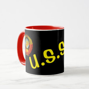 USSR Black Modern Look Mug
