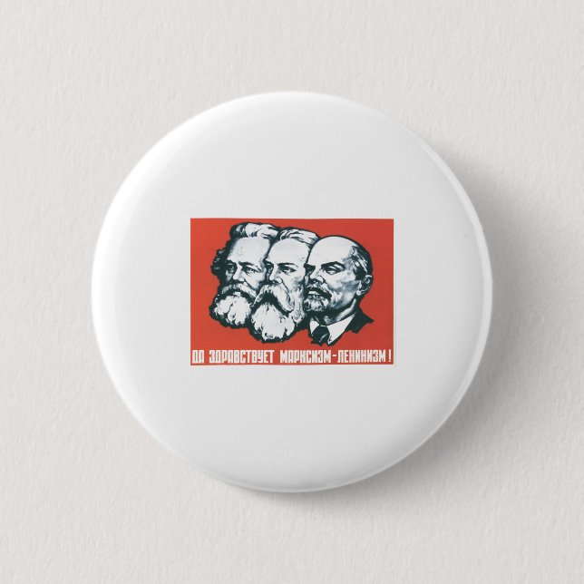 USSR CCCP Cold War Soviet Union Propaganda Posters 6 Cm Round Badge (Front)