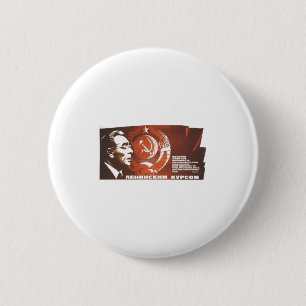USSR CCCP Cold War Soviet Union Propaganda Posters 6 Cm Round Badge