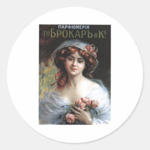 USSR CCCP Cold War Soviet Union Propaganda Posters Classic Round Sticker
