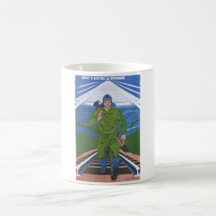 USSR CCCP Cold War Soviet Union Propaganda Posters Coffee Mug