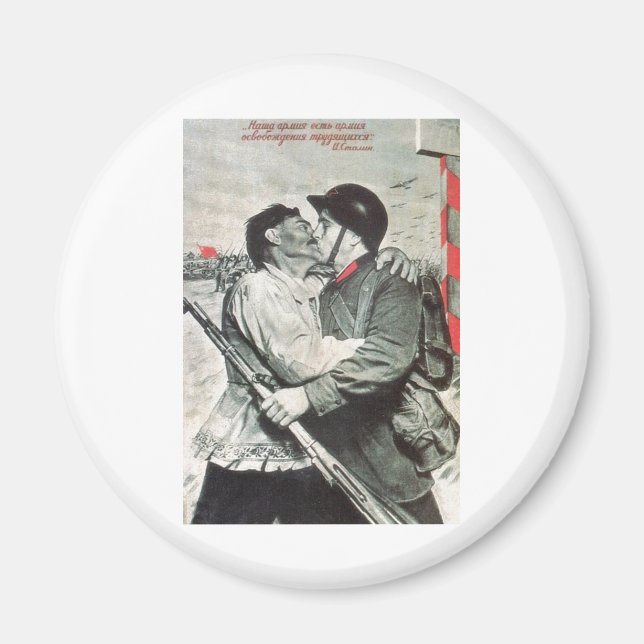 USSR CCCP Cold War Soviet Union Propaganda Posters Magnet (Front)