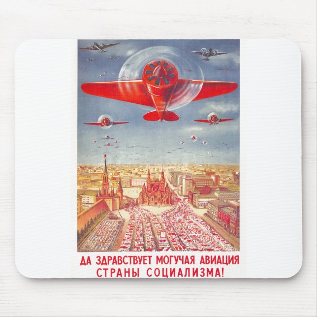USSR CCCP Cold War Soviet Union Propaganda Posters Mouse Mat (Front)