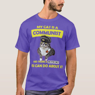 USSR Communist Soviet Cat Meme  My Cat Is A Commun T-Shirt