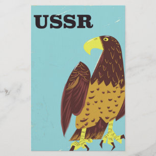 USSR Eagle vintage travel poster Stationery