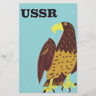 USSR Eagle vintage travel poster Stationery