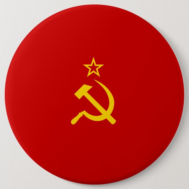 USSR flag 6 Cm Round Badge (Front)