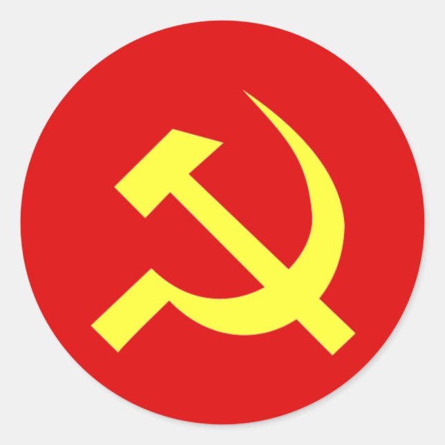 USSR Flag - Customised Classic Round Sticker (Front)