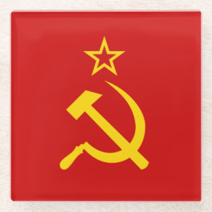 USSR flag Glass Coaster