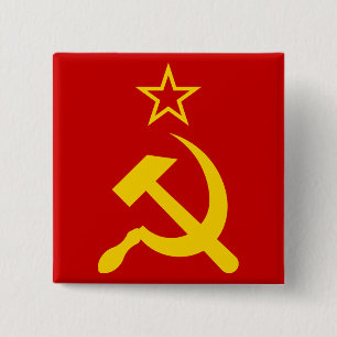 USSR Flag - Soviet Union Flag 15 Cm Square Badge