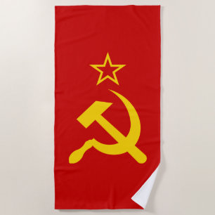 USSR Flag - Soviet Union Flag Beach Towel