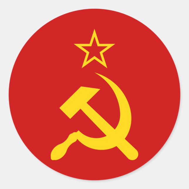 USSR Flag - Soviet Union Flag Classic Round Sticker (Front)