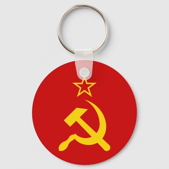 USSR Flag - Soviet Union Flag Key Ring (Front)