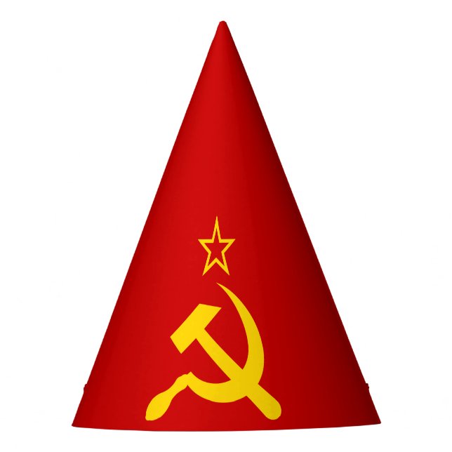 USSR Flag - Soviet Union Flag Party Hat (Front)
