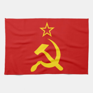USSR Flag - Soviet Union Flag Tea Towel