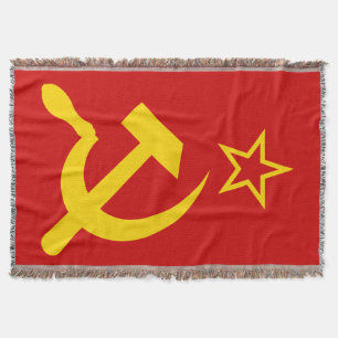 USSR Flag - Soviet Union Flag Throw Blanket