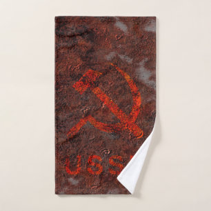 Ussr hammer and sickle hand towel