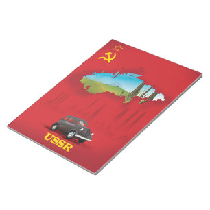 USSR Illustrated map poster Notepad