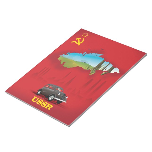 USSR Illustrated map poster Notepad (Angled)