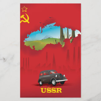 USSR Illustrated map poster Stationery