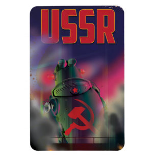 USSR soviet russia cartoon travel poster art. Magnet