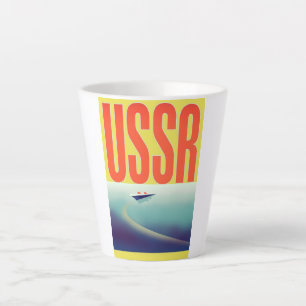 USSR Soviet Travel poster Latte Mug