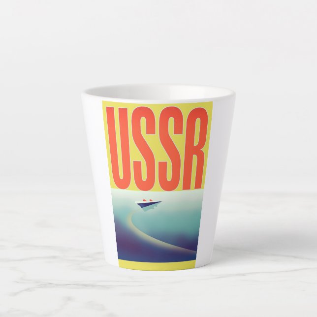 USSR Soviet Travel poster Latte Mug (Front)