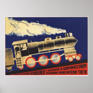 USSR Soviet Union 1924 Railroad Poster