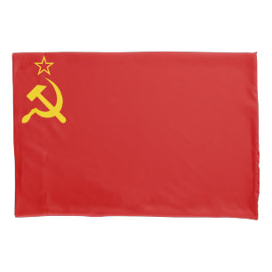 USSR Soviet Union Communist Sickle and Hammer Pillowcase