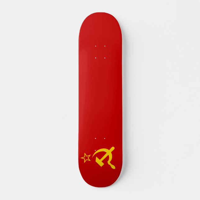 USSR Soviet Union Flag Communist Sickle and Hammer Skateboard (Front)