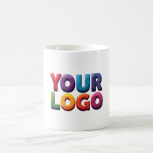 ustom Logo – Upload Your Logo   Business & Brand M Coffee Mug