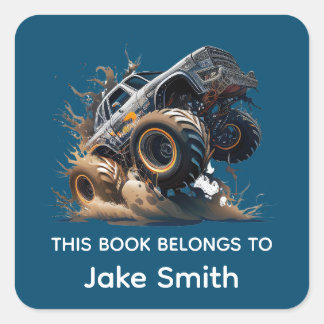 ustom Monster Truck Sticker for Kids Personalised 