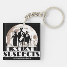 Usual Suspects Band Square Key Chain