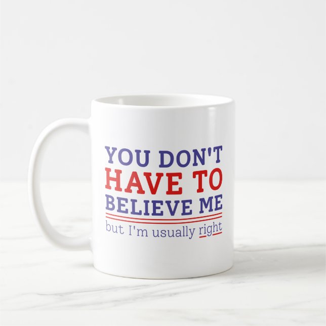 Usually Right Coffee Mug (Left)
