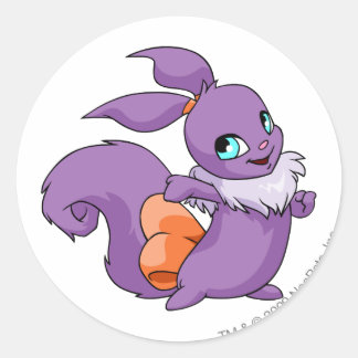Usul Purple Classic Round Sticker