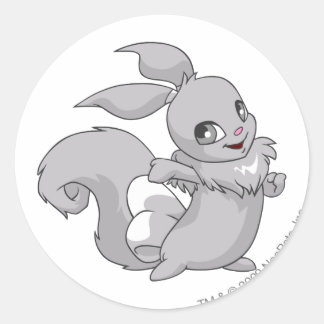 Usul Silver Classic Round Sticker