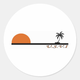 USVI CLASSIC ROUND STICKER