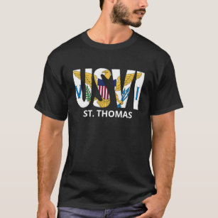 USVI US Virgin Islands Flag St. Thomas Caribbean   T-Shirt