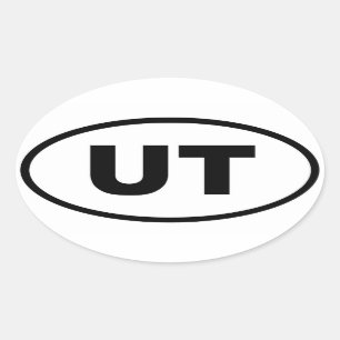 UT Utah Oval Sticker