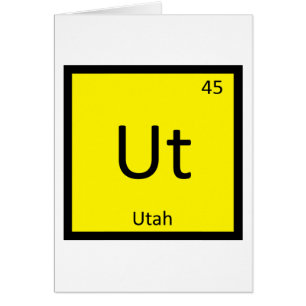Ut - Utah State Chemistry Periodic Table Symbol