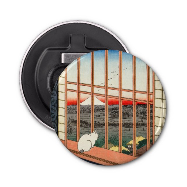 Utagawa Hiroshige - Asakusa Rice fields Bottle Opener (Front)