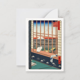 Utagawa Hiroshige - Asakusa Rice fields Card