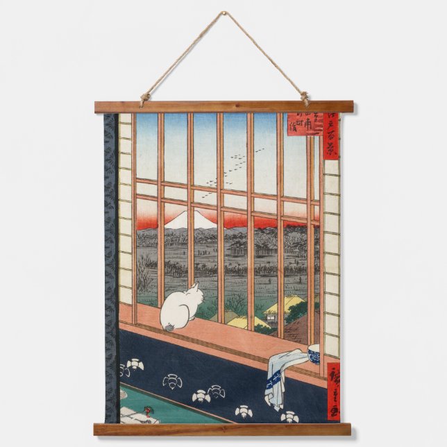Utagawa Hiroshige - Asakusa Rice fields Hanging Tapestry (Front)