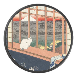 Utagawa Hiroshige - Asakusa Rice fields Hockey Puck