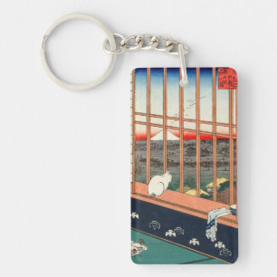 Utagawa Hiroshige - Asakusa Rice fields Key Ring
