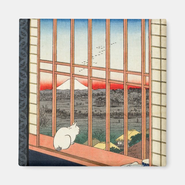 Utagawa Hiroshige - Asakusa Rice fields Magnet (Front)