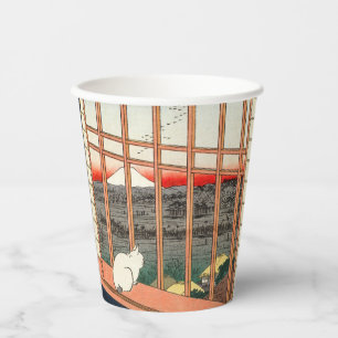 Utagawa Hiroshige - Asakusa Rice fields Paper Cups